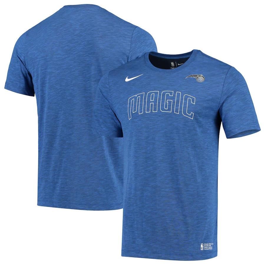 2020 NBA Men Nike Orlando Magic Heathered Blue Essential Facility Performance TShirt->nba t-shirts->Sports Accessory